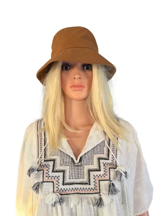 NWT Gigi Pip Brown Rylee Bucket Hat S/M 57 MSRP$64.00 - Picture 3 of 15